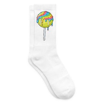 Tennis Food Cartoon Humor - Tennissocken - Weiß - Rechts