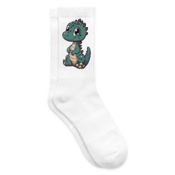 Dinosaure - Chaussettes de tennis - blanc - Droite