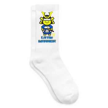 Kleiner Samurai Krieger - Tennissocken - Weiß - Rechts