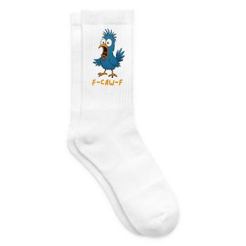 F-Caw-F Chicken Blue - Tennissocken - Weiß - Rechts