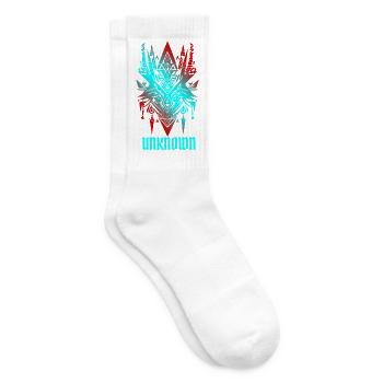 UNKNOWN Cyber Sigilism Tattoo - Y2K Futurist Triba - Tennissocken - Weiß - Rechts