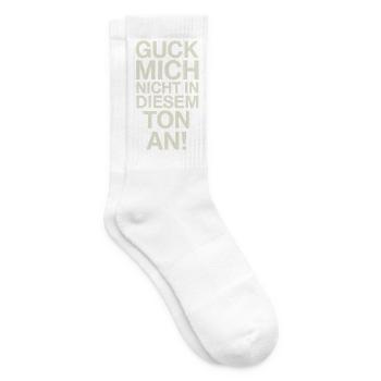 Ne me regarde pas sur ce ton drôle en disant - Chaussettes de tennis - blanc - Droite