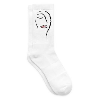 Red Flame Dust - Tennis socks - white - Right