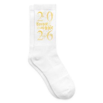 Happy New Year 2026 New Year New Year - Tennis socks - white - Right