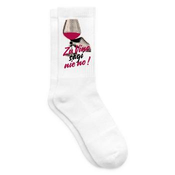 Zu Vino sägi nie no Schweizerdeutsch Weinliebhaber - Tennissocken - Weiß - Rechts