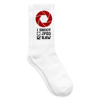 I Shoot Photography – Camera Design for Photographers - Tennis socks - white - Right