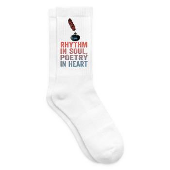 Rhythm in Soul, Poetry in Heart - Tennis socks - white - Right