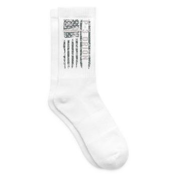 P-3 Orion, drapeau américain, vol de camouflage militaire - Chaussettes de tennis - blanc - Droite