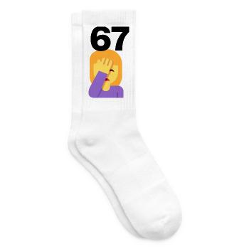 67? FACEPALM, SIX SEVEN TREND. À QUOI BON ? 🤔 - Chaussettes de tennis - blanc - Droite