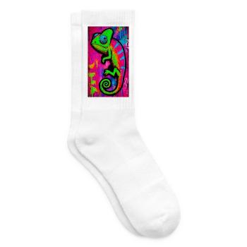 caméléon - Chaussettes de tennis - blanc - Droite