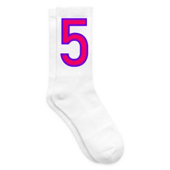 5. ANNIVERSAIRE. 5 ANS. 5e ANNIVERSAIRE. ENFANT - Chaussettes de tennis - blanc - Droite