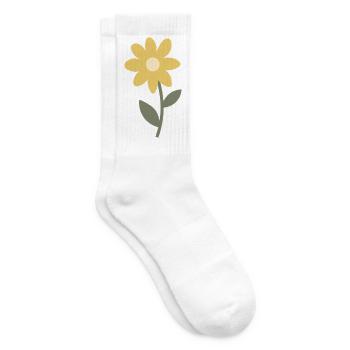 Minimal Flower Bloomdesign - Tennis socks - white - Right
