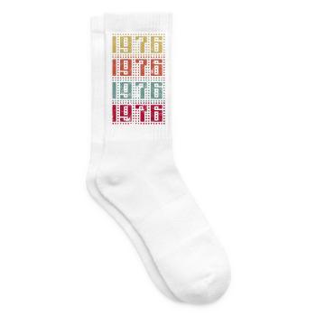 Vintage 1976 - Tennissocken - Weiß - Rechts