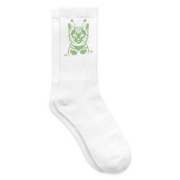 Space Cat Astral Paws - Tennis socks - white - Right