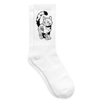 Zombie Cat - Tennis socks - white - Right