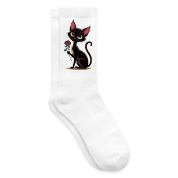 T-shirt Rose Chat Noir - Chaussettes de tennis - blanc - Droite