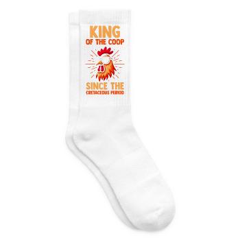Élevage de coqs, volaille, poulet - Chaussettes de tennis - blanc - Droite