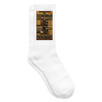 Der Feuerwehrmann – bereit, wenn andere rauswollen - Tennissocken - Weiß - Rechts