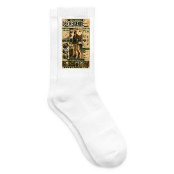 Der Reisende – Ständig unterwegs, neue Ziele - Tennissocken - Weiß - Rechts