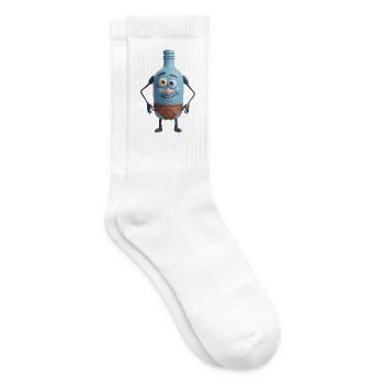 Ami de la bouteille bleue en slip - Chaussettes de tennis - blanc - Droite