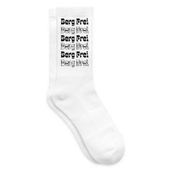 Retro Berg Frei Mountain Typography - Tennissocken - Weiß - Rechts