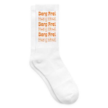 Retro Berg Frei Mountain Typography - Tennissocken - Weiß - Rechts