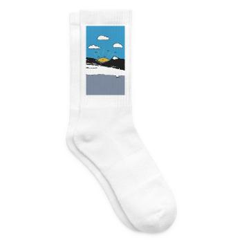 Sunrise over Bergen - Tennis socks - white - Right