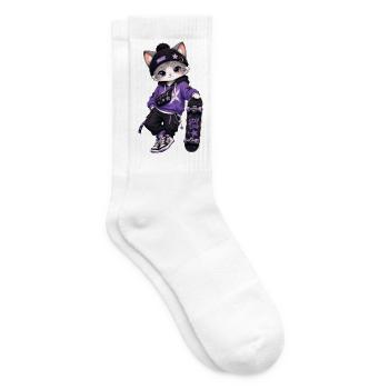 Kitten Miko Skate Purple Stars - Tennissocken - Weiß - Rechts