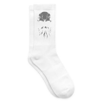 Vikinger Totenkopf mit Bart - Tennissocken - Weiß - Rechts