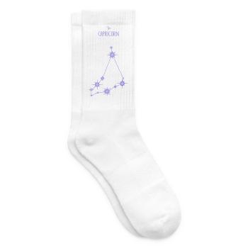 Steinbock Sternzeichen Sternbild Lila - Tennissocken - Weiß - Rechts