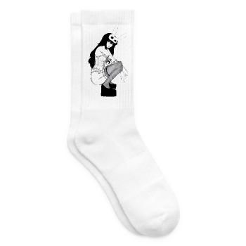 Gothischer Bunny Korsett - Tennissocken - Weiß - Rechts