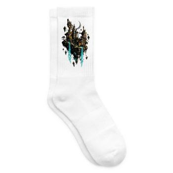 Mondlichtkönigreich mit Wasserfällen - Tennissocken - Weiß - Rechts