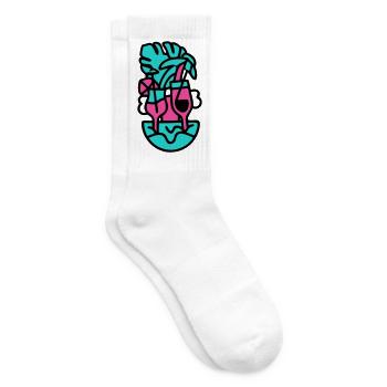DrinkingCrew_Trend_Designs_Aug_c_Vektor_g1007 - Tennissocken - Weiß - Rechts