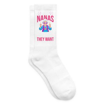 Im A Grandma I Do What I Want Nana Mimi Gigi - Tennissocken - Weiß - Rechts