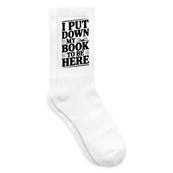 Ich habe mein Buch weggelegt, um hier zu sein - Tennissocken - Weiß - Rechts