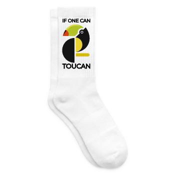 Block tukan Tropenfarben - Tennissocken - Weiß - Rechts