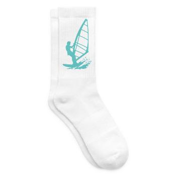 Windsurfer Silhouette im Meer - Tennissocken - Weiß - Rechts