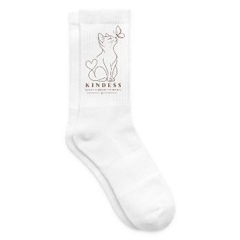 Kindness Makes A Brighter World - Tennissocken - Weiß - Rechts