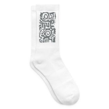 Abstrakte Sonnen-Spiral-Geometrie - Tennissocken - Weiß - Rechts