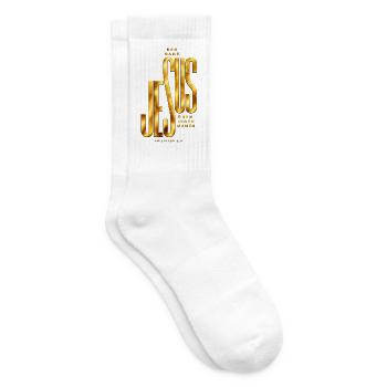Der Name Jesus hat Kraft Jesus Geschenkidee - Tennissocken - Weiß - Rechts