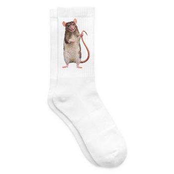 Ratte  - Tennissocken - Weiß - Rechts