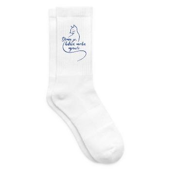 Doma je, hźež micka mjawči. - Chaussettes de tennis - blanc - Droite