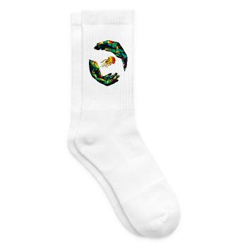 Geometric jellyfish ring - Tennis socks - white - Right
