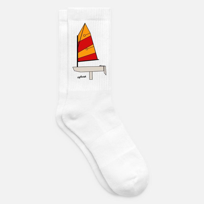 Optimist Segelboot - Tennissocken - Weiß