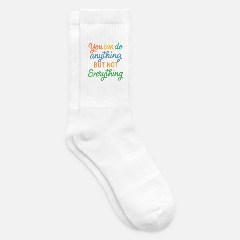 Dicton motivant : conception d’impression - Chaussettes de tennis - blanc