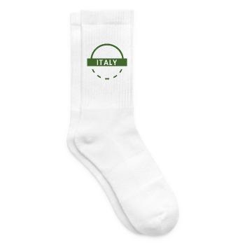 Timbre rond emblème vert italien - Chaussettes de tennis - blanc - Droite