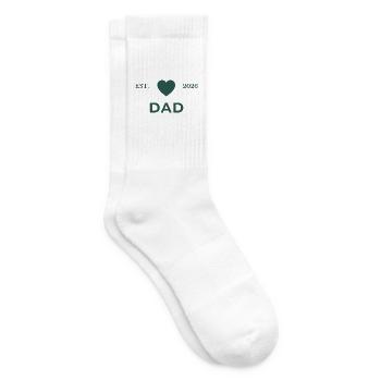 Dad established 2026 - Tennissocken - Weiß - Rechts