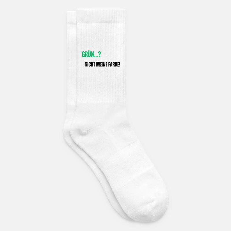 Le vert n’est pas ma couleur - Chaussettes de tennis - blanc