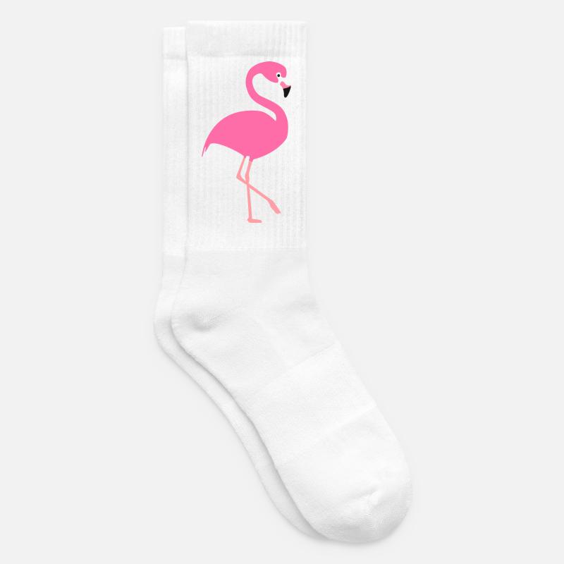 Flamingo - Tennissocken - Weiß
