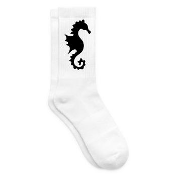 un hippocampe - Chaussettes de tennis - blanc - Droite
